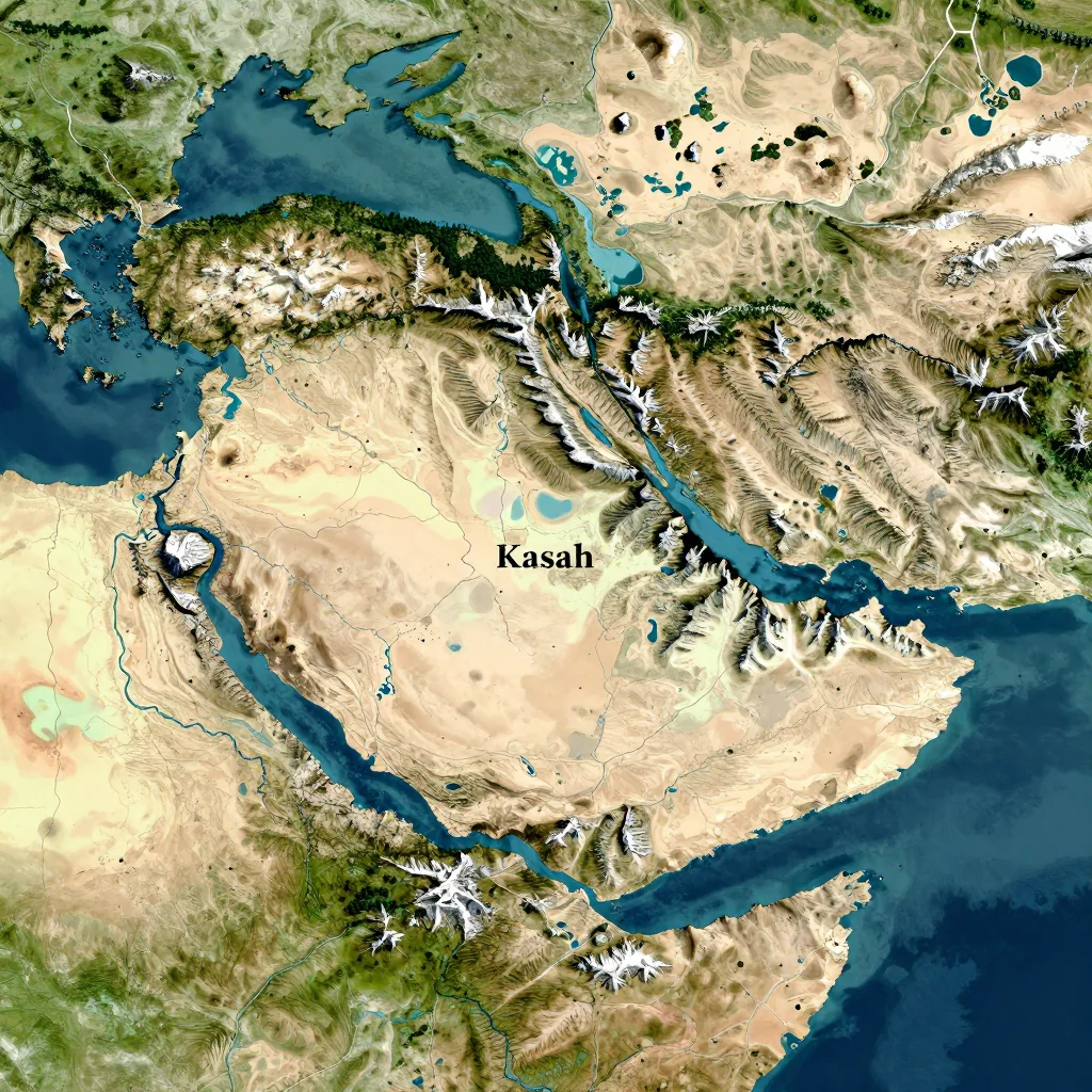 Kasakh, Armenia Physical Geography Map