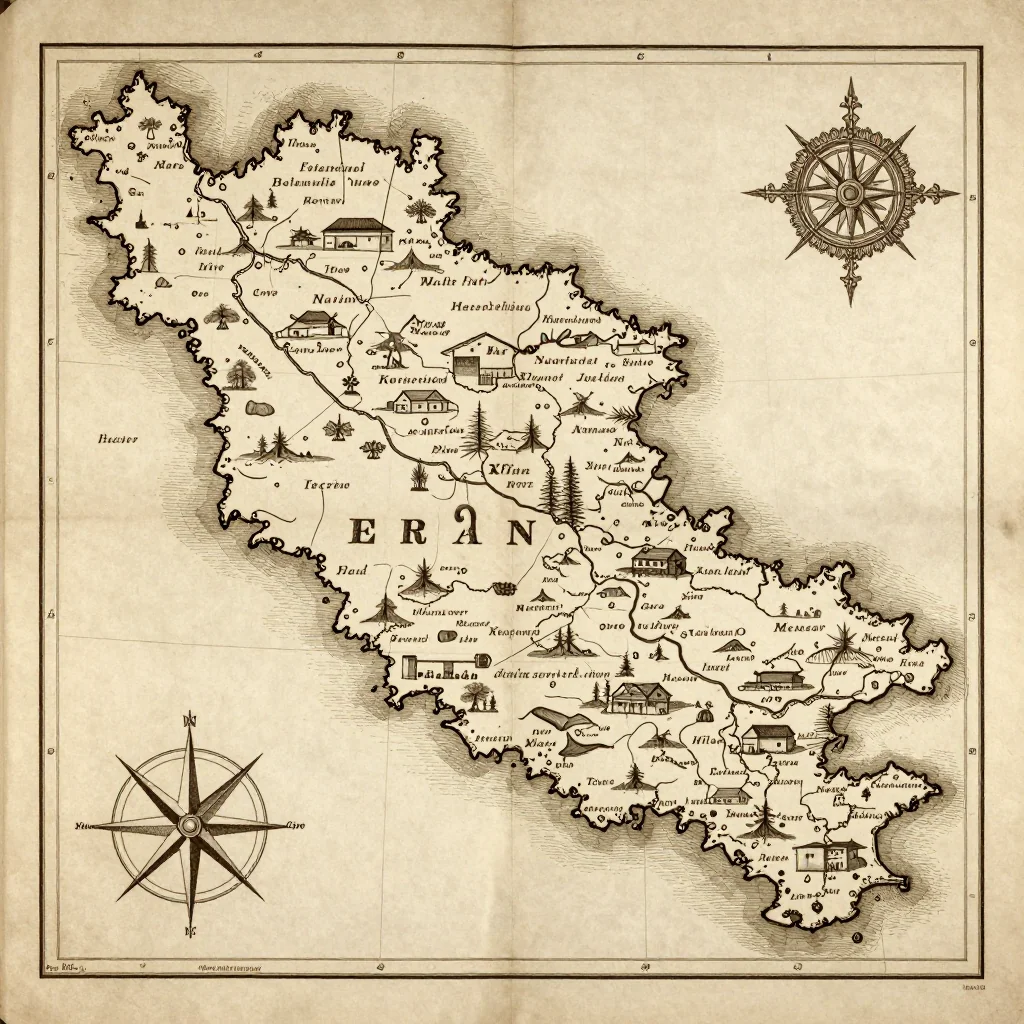 Kasakh, Armenia Vintage Map