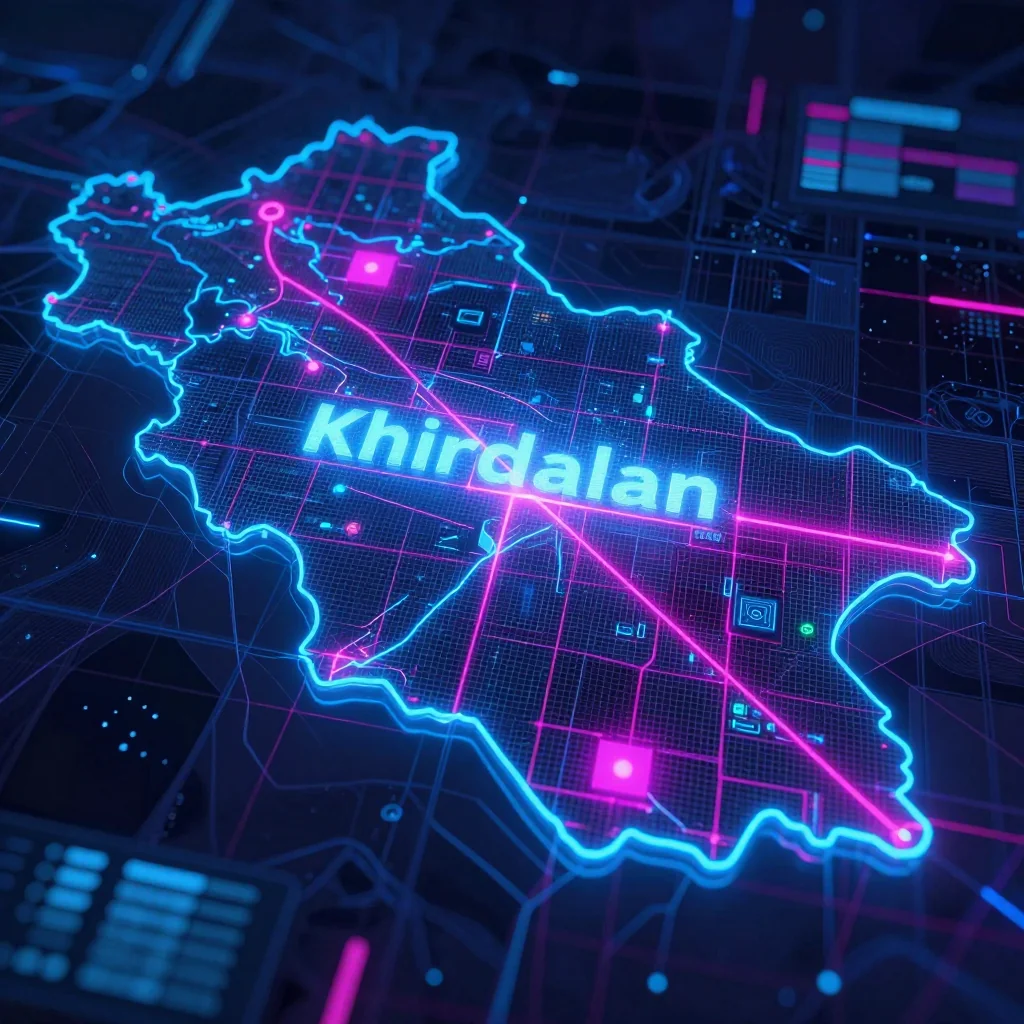 Khirdalan, Azerbaijan Cyberpunk Map