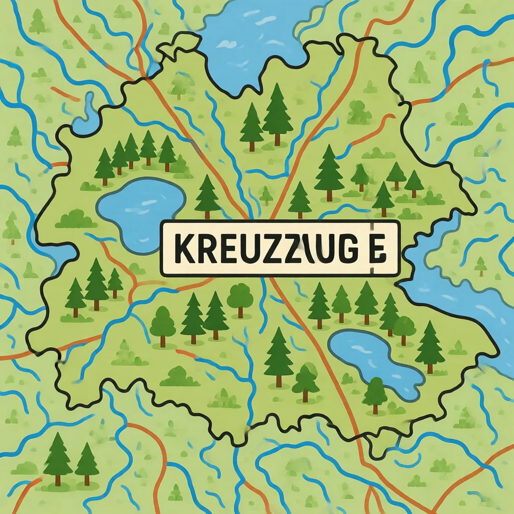 Kreuzberg Berlin Physical Geography Map - Natural Features