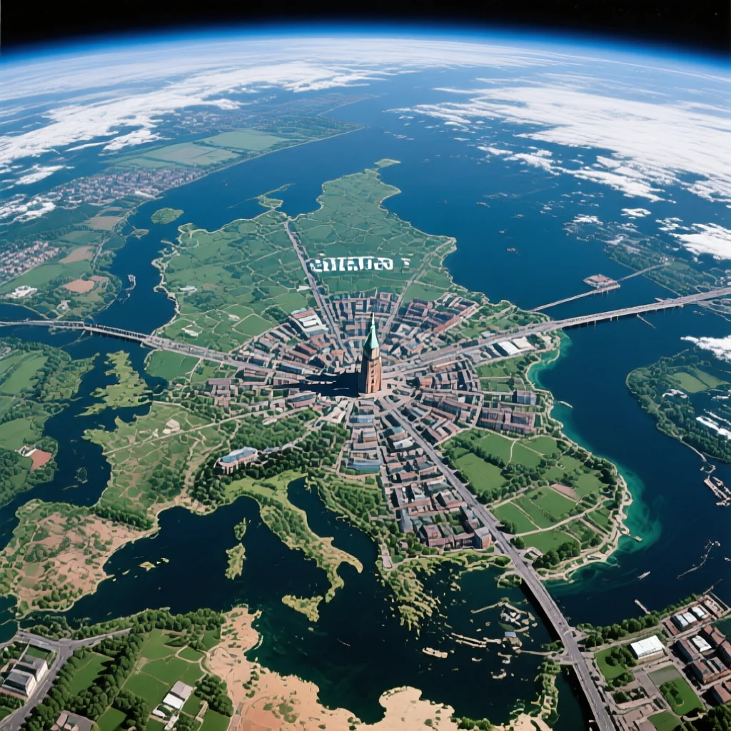 Kreuzberg Berlin Satellite View - High Resolution Map from Space