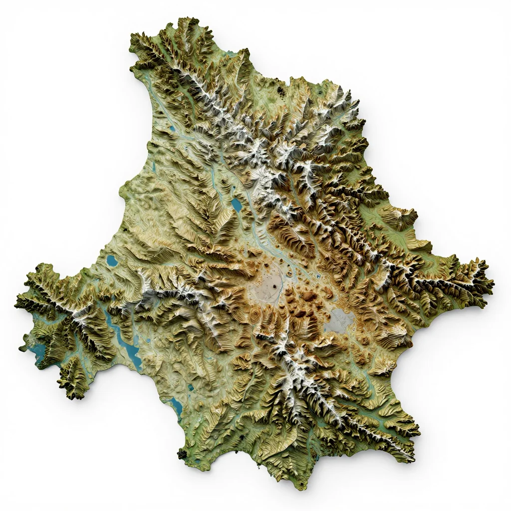 Kuçovë, Albania Topographic Map
