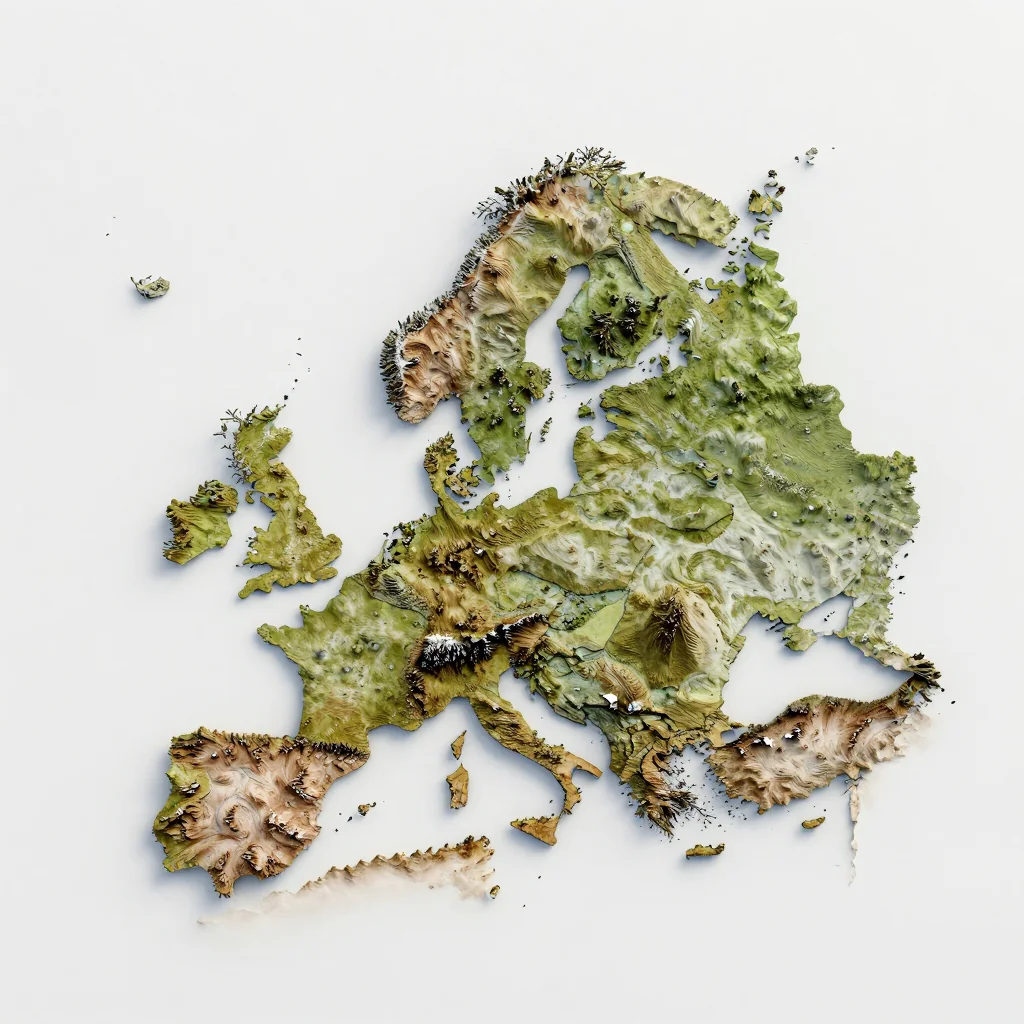 Lemland, Aland Islands 3D Topographic