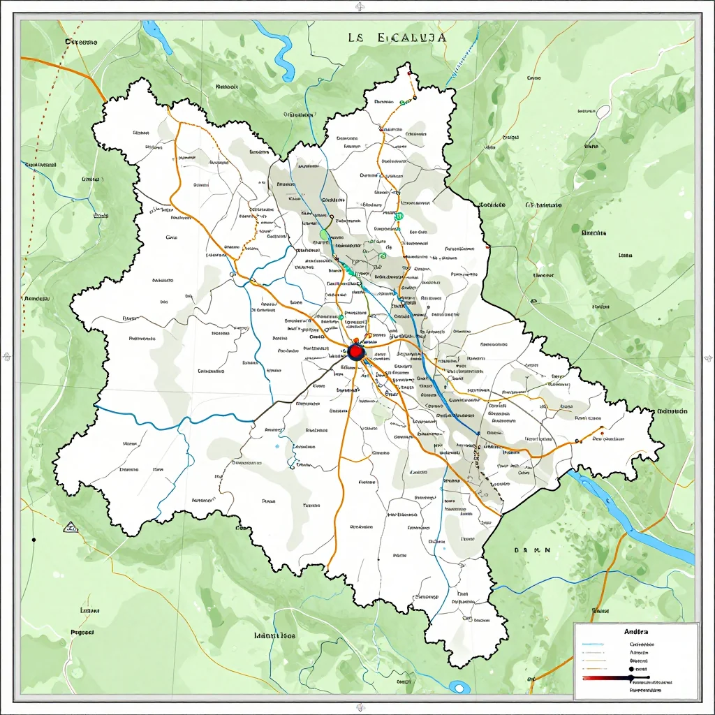les Escaldes, Andorra Political Map