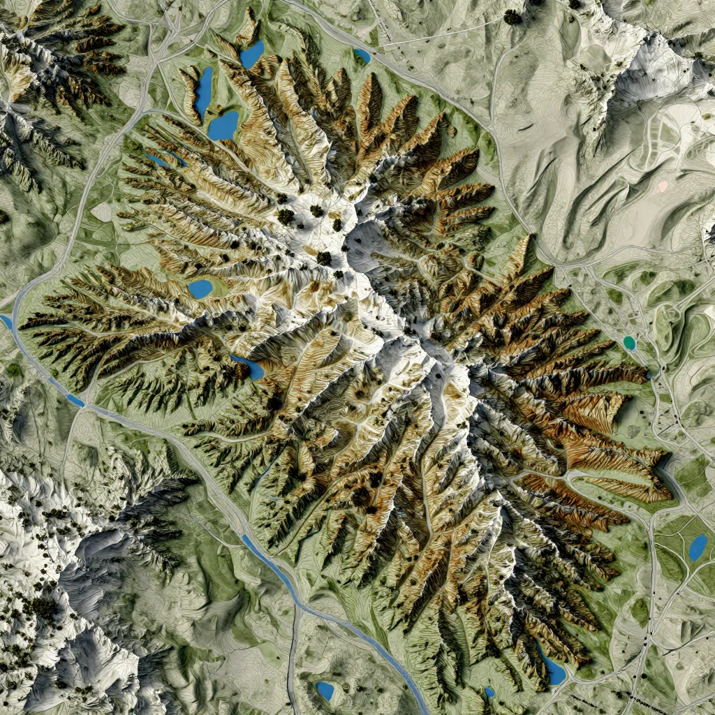 les Escaldes, Andorra Topographic Map