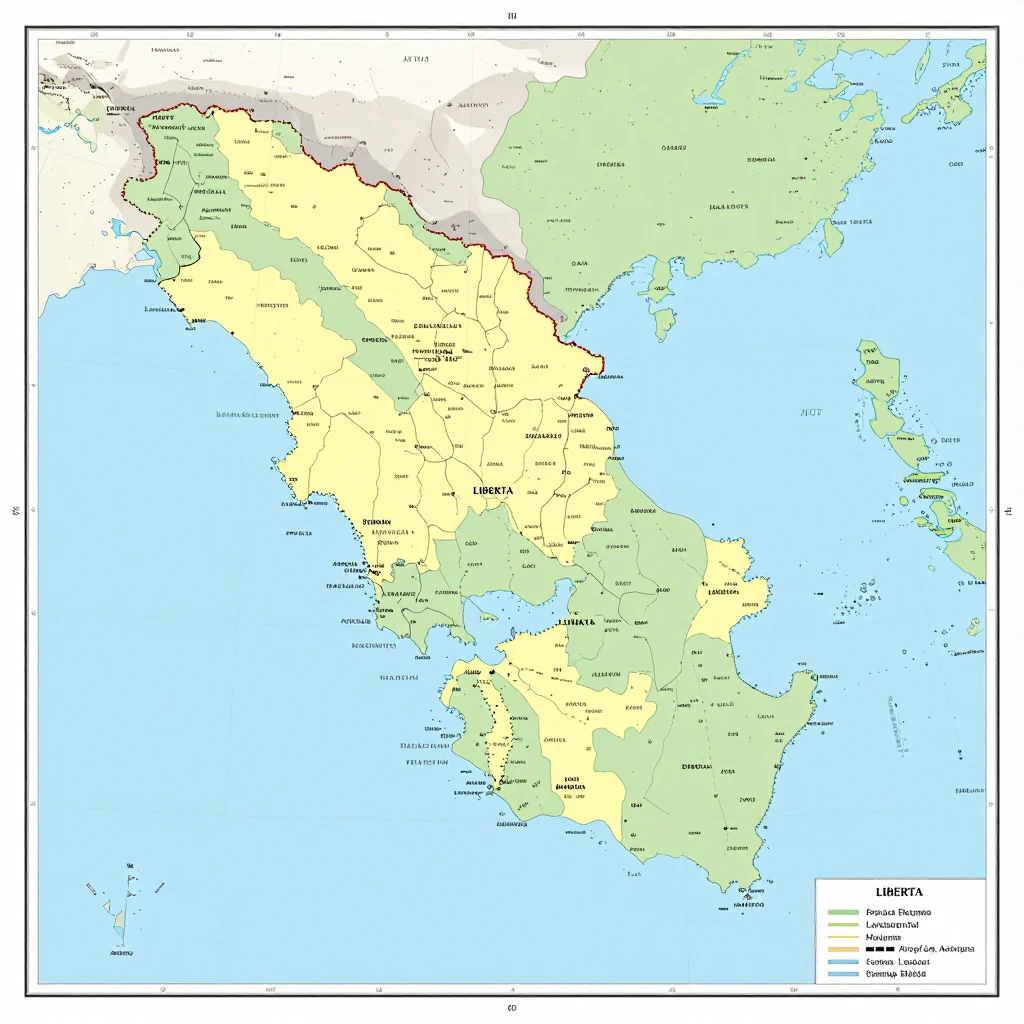 Liberta, Antigua and Barbuda Political Map