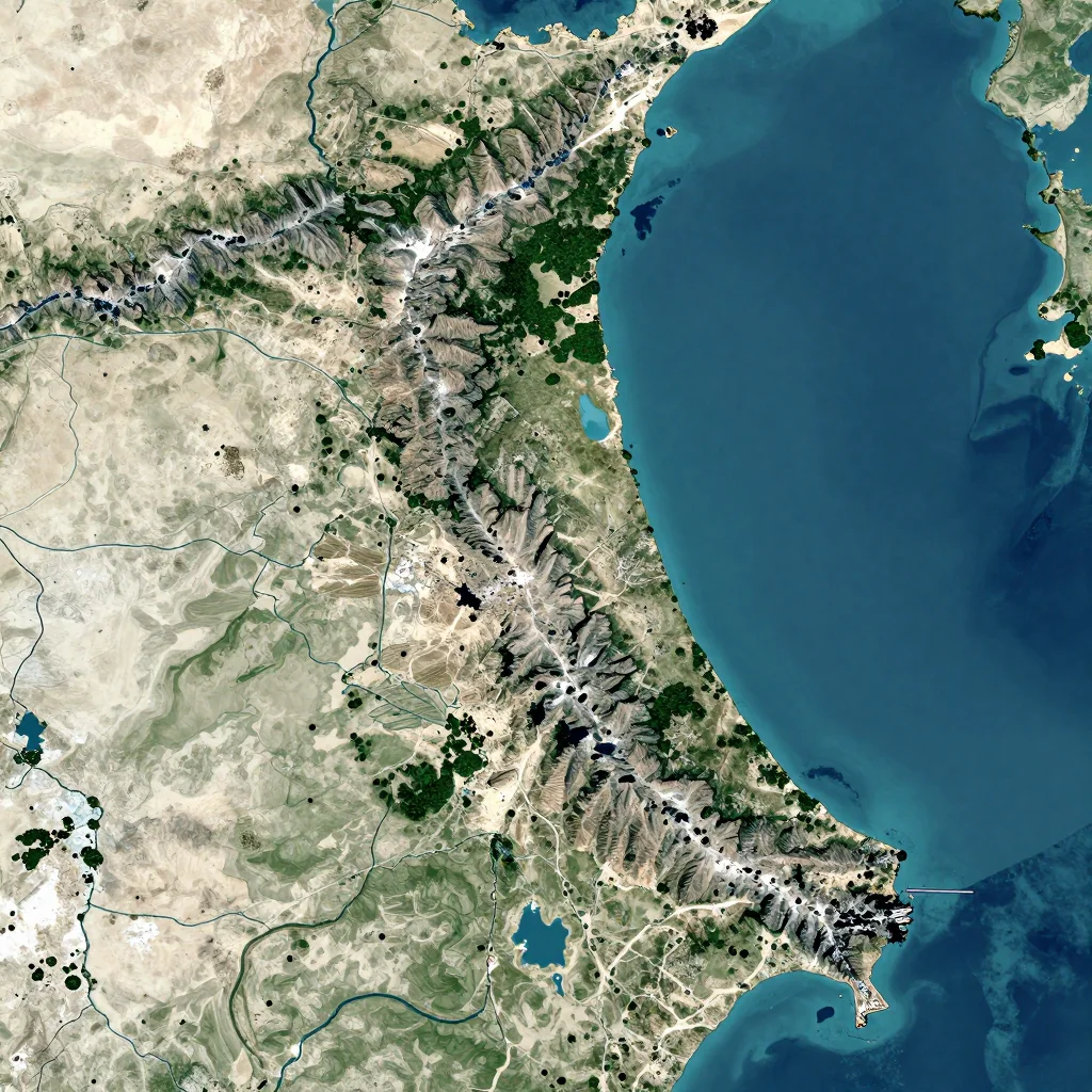 Madīnat ‘Īsá, Bahrain Physical Geography Map
