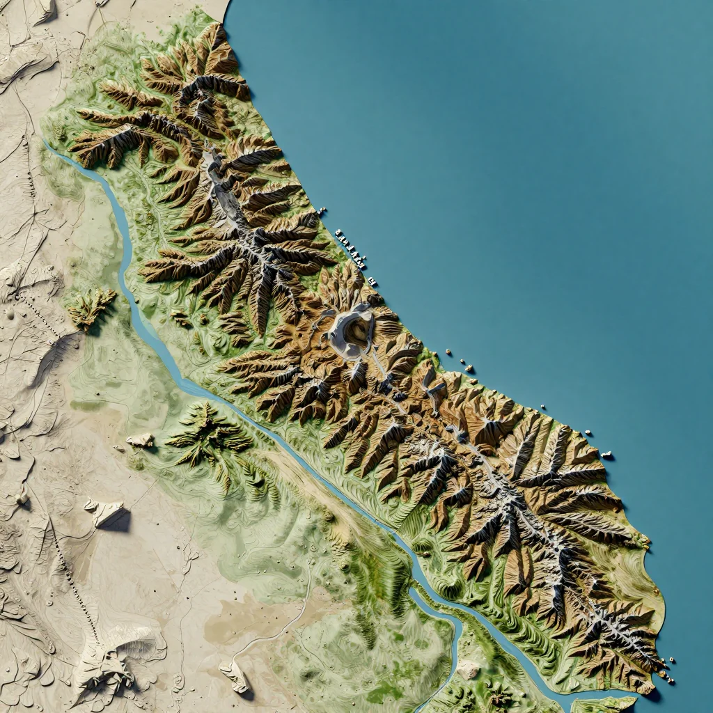 Manama, Bahrain Topographic Map