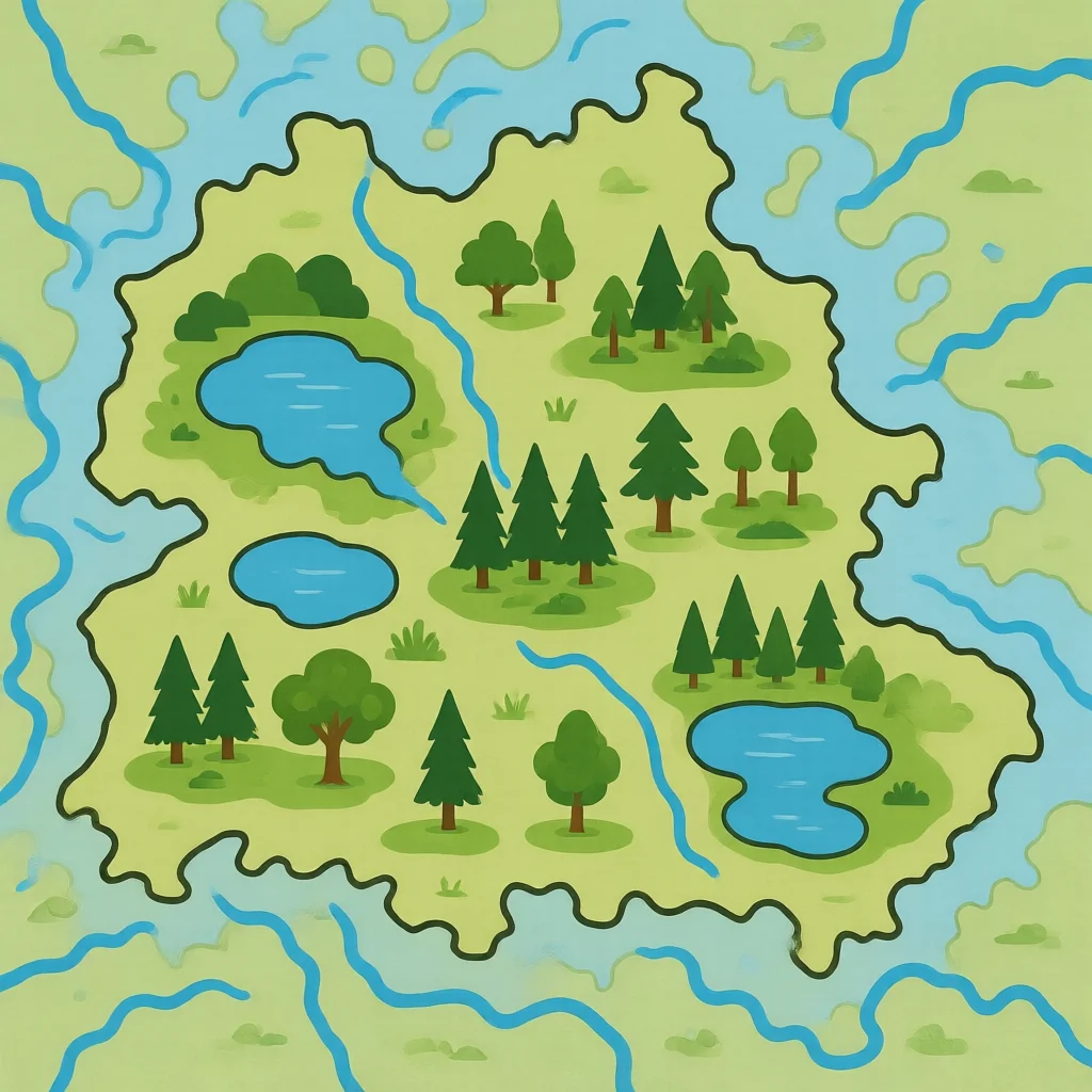 Mitte Berlin Physical Geography Map - Natural Features