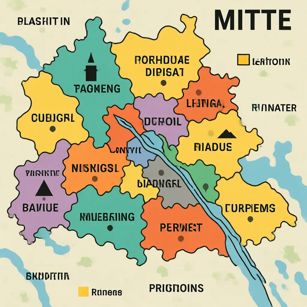 Mitte Berlin Political Map - Boundaries and Districts