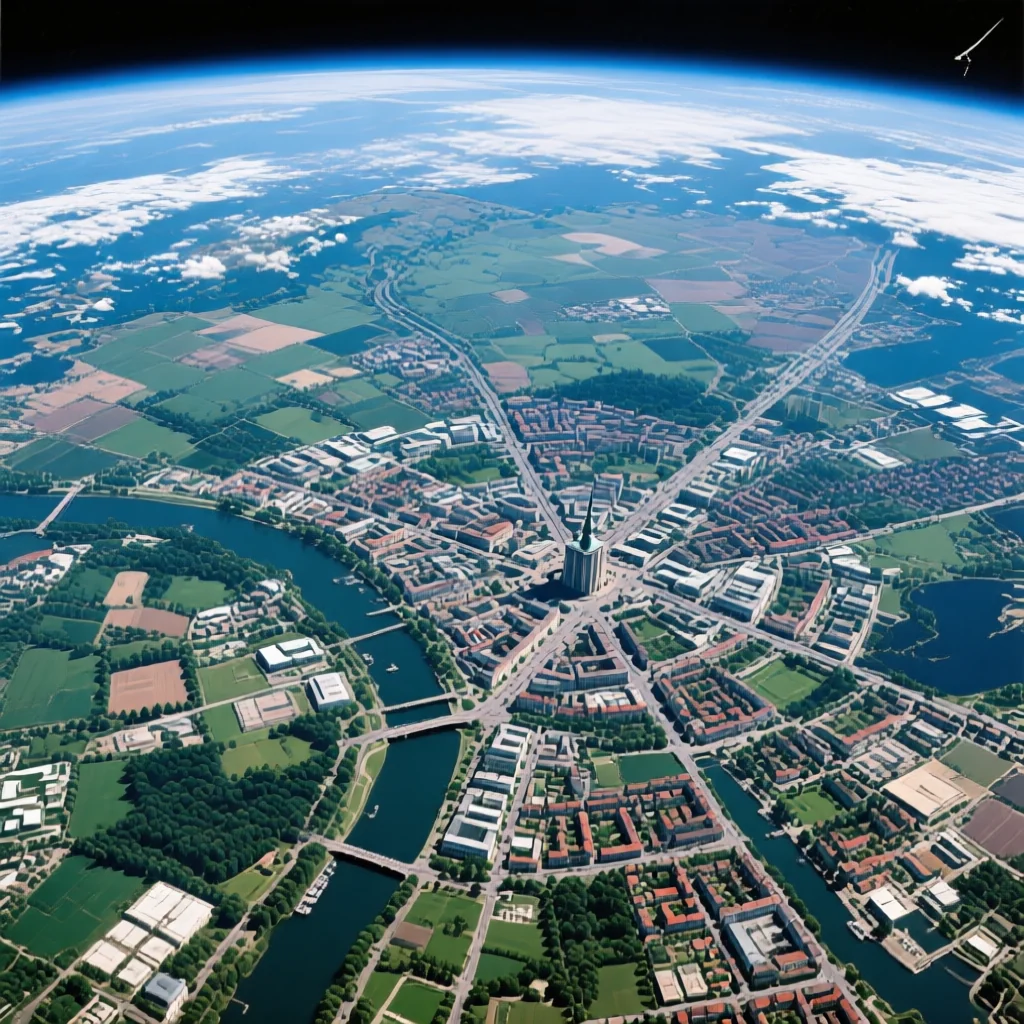 Mitte Berlin Satellite View - High Resolution Map from Space