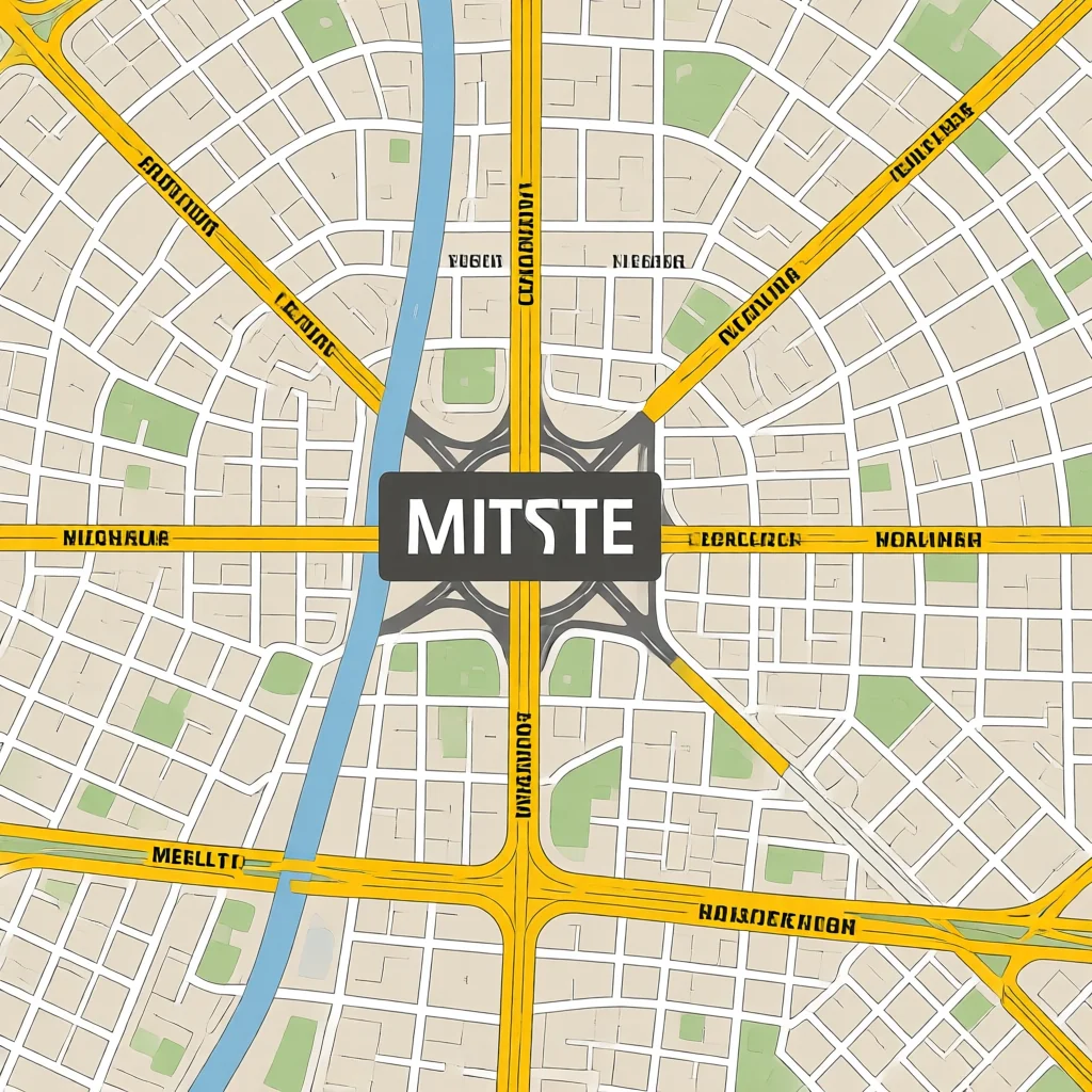 Mitte Berlin Street Map - Roads and Urban Layout