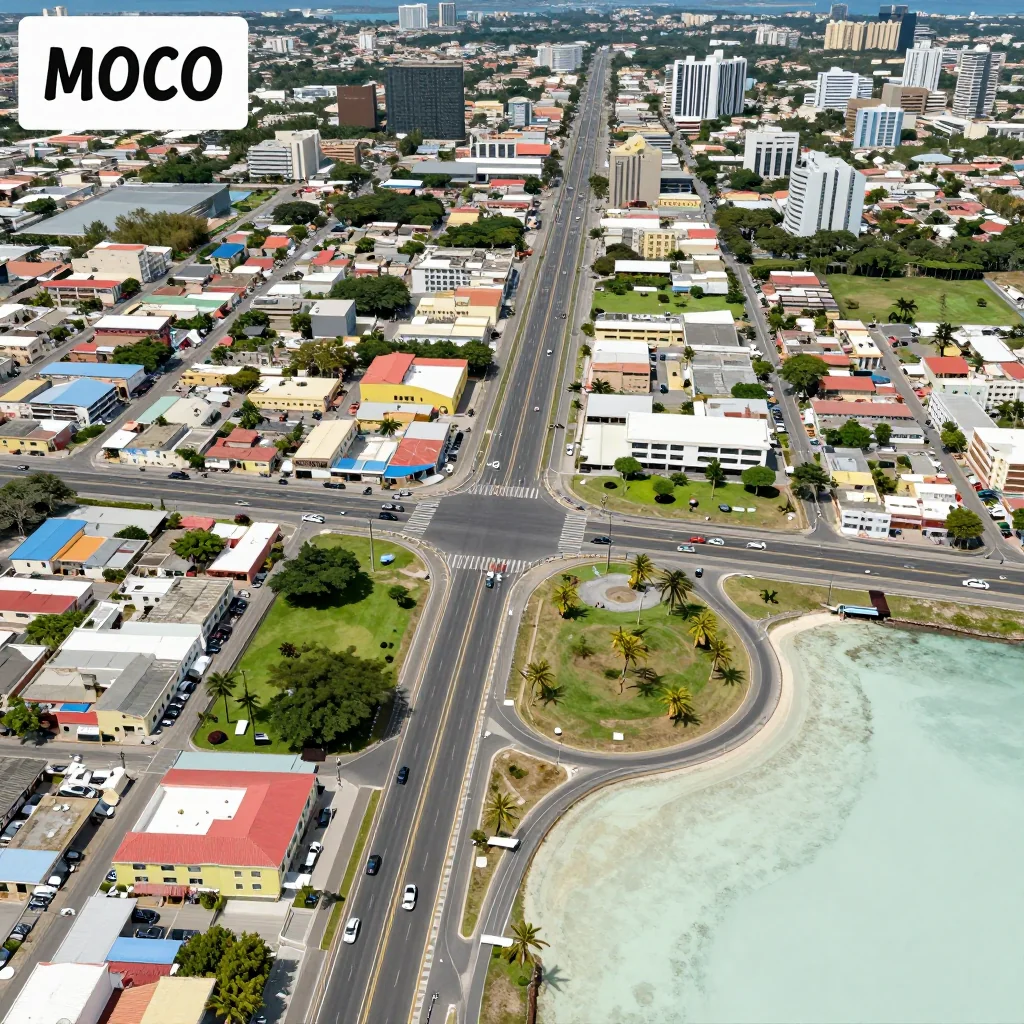 Moco, Aruba Street Map