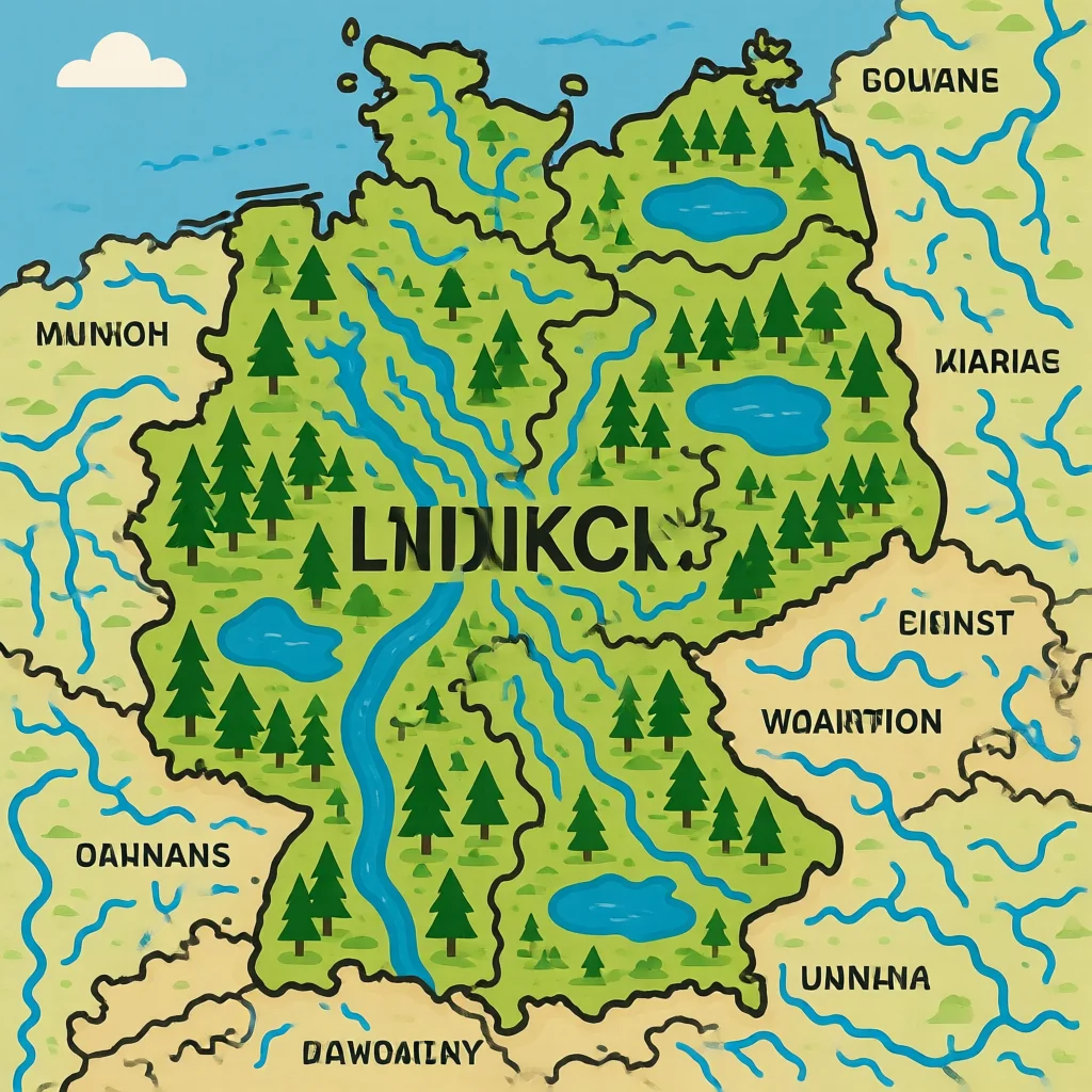 Munich Germany Physical Geography Map - Natural Features