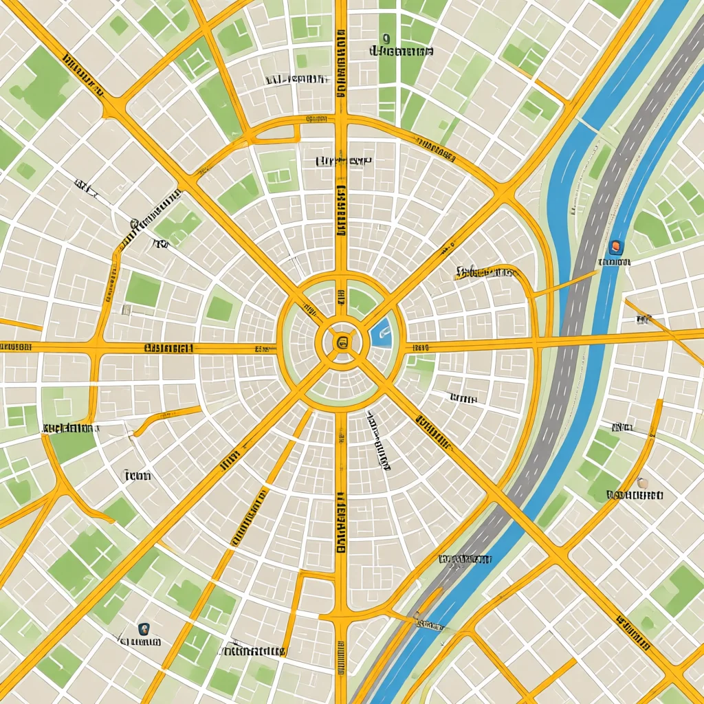 Munich Germany Street Map - Roads and Urban Layout