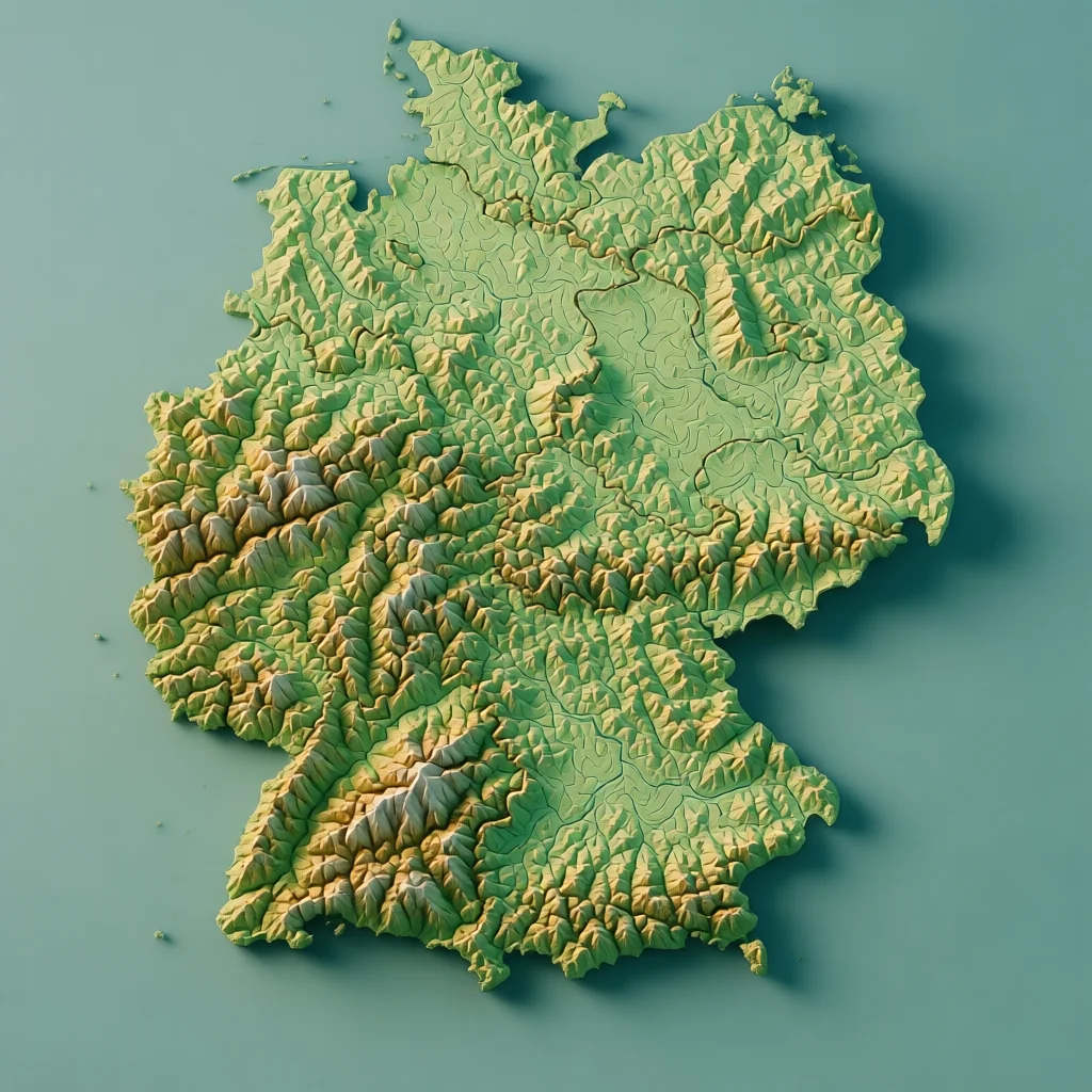 Munich Germany Topographic Map - Elevation Contours and Terrain Features