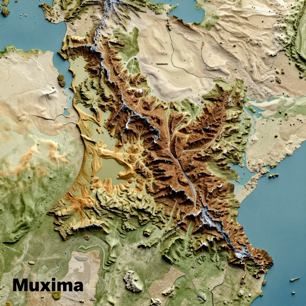Muxima, Angola Topographic Map