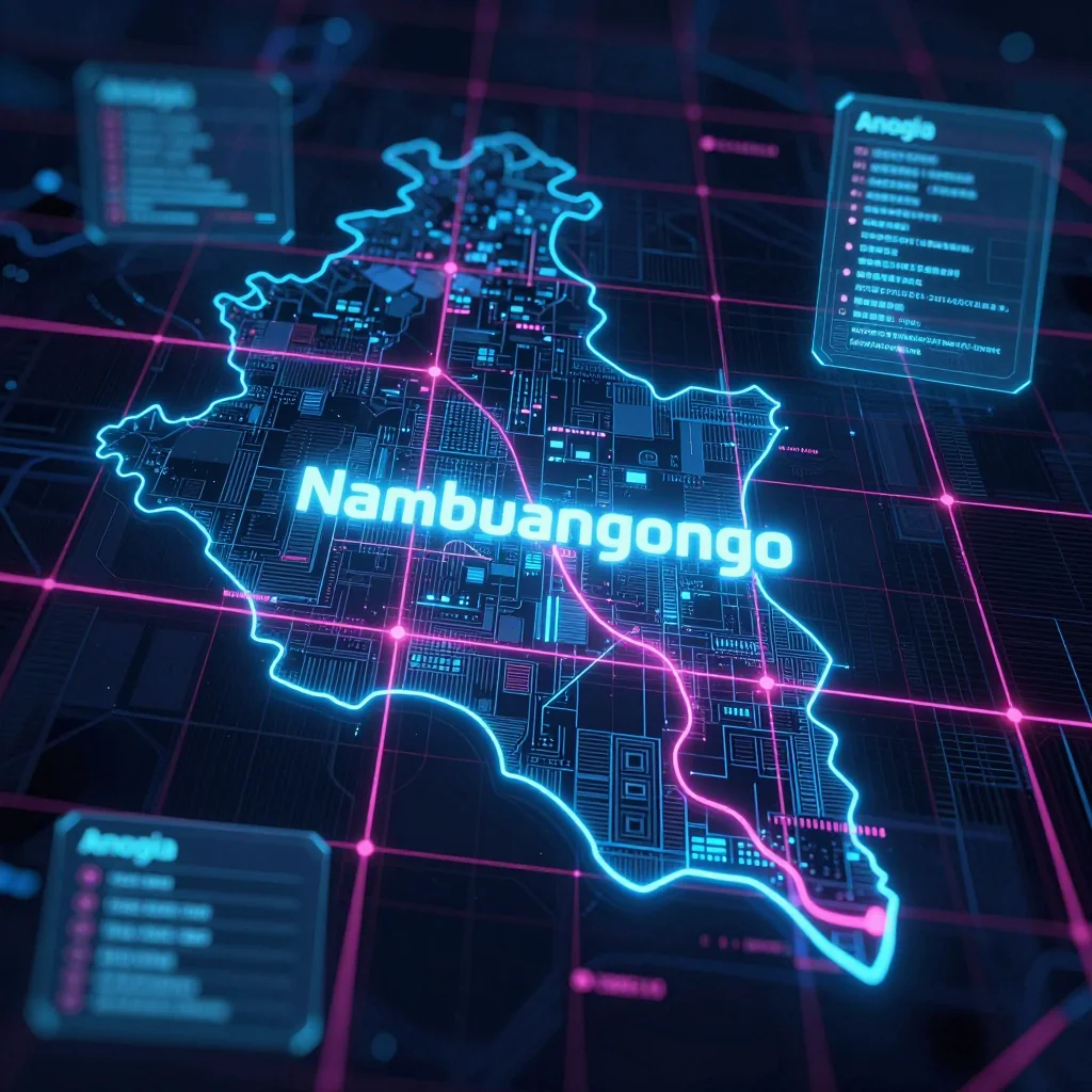 Nambuangongo, Angola Cyberpunk Map