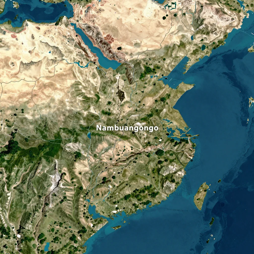 Nambuangongo, Angola Physical Geography Map
