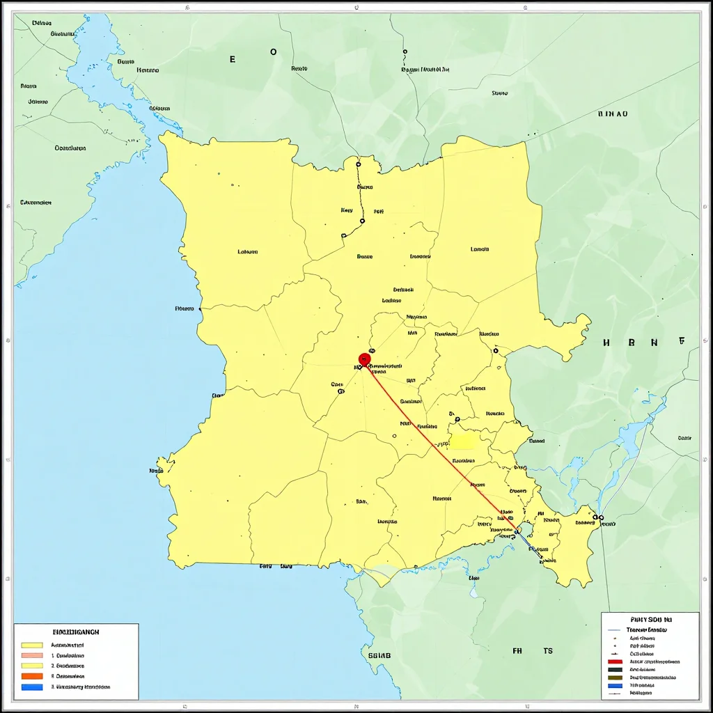 Nambuangongo, Angola Political Map