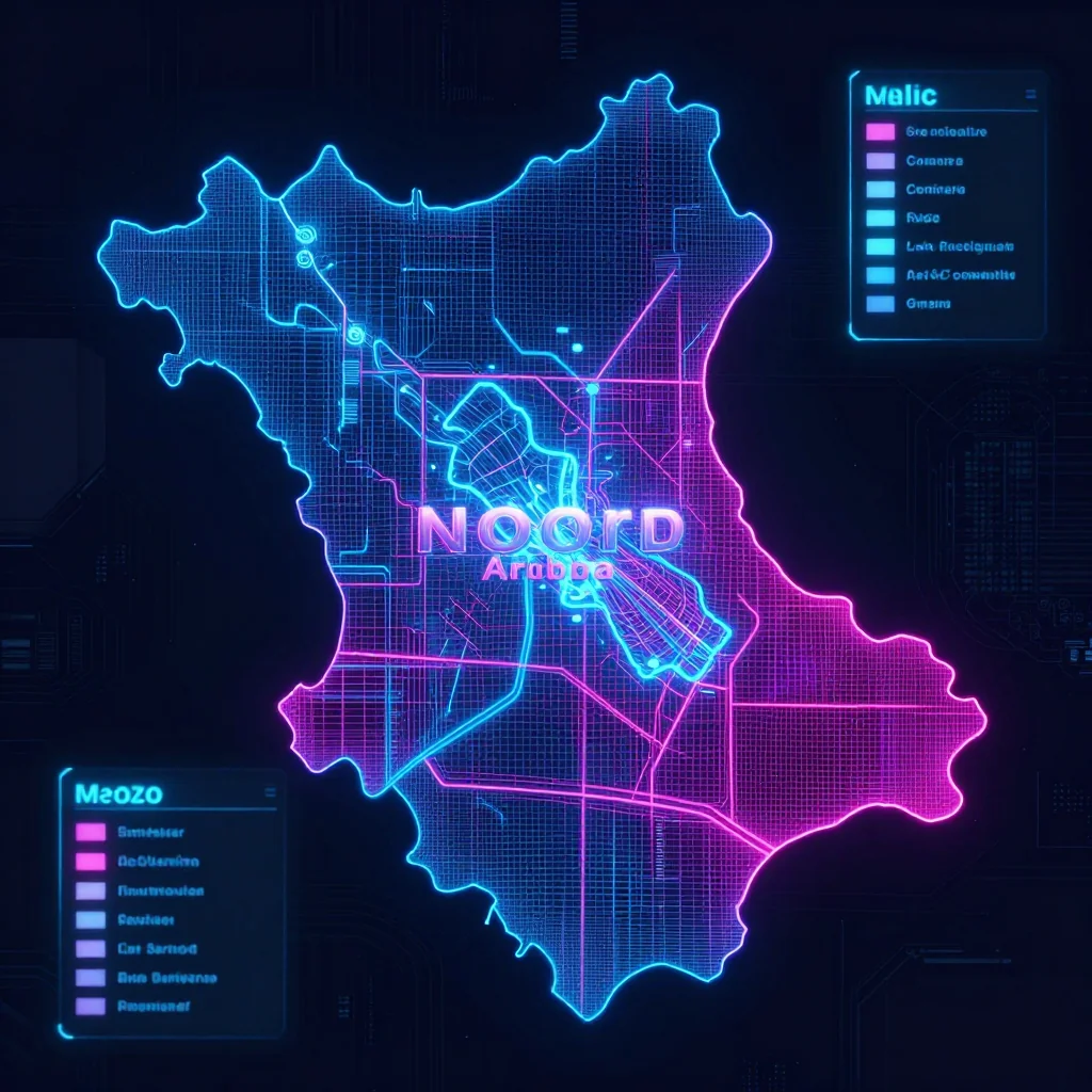 Noord, Aruba Cyberpunk Map
