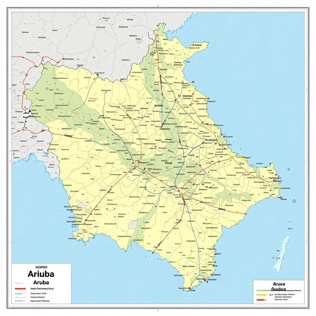 Noord, Aruba Political Map