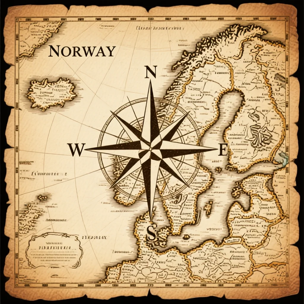 Norway Historical Map - Antique Cartography Style, Exploration Era