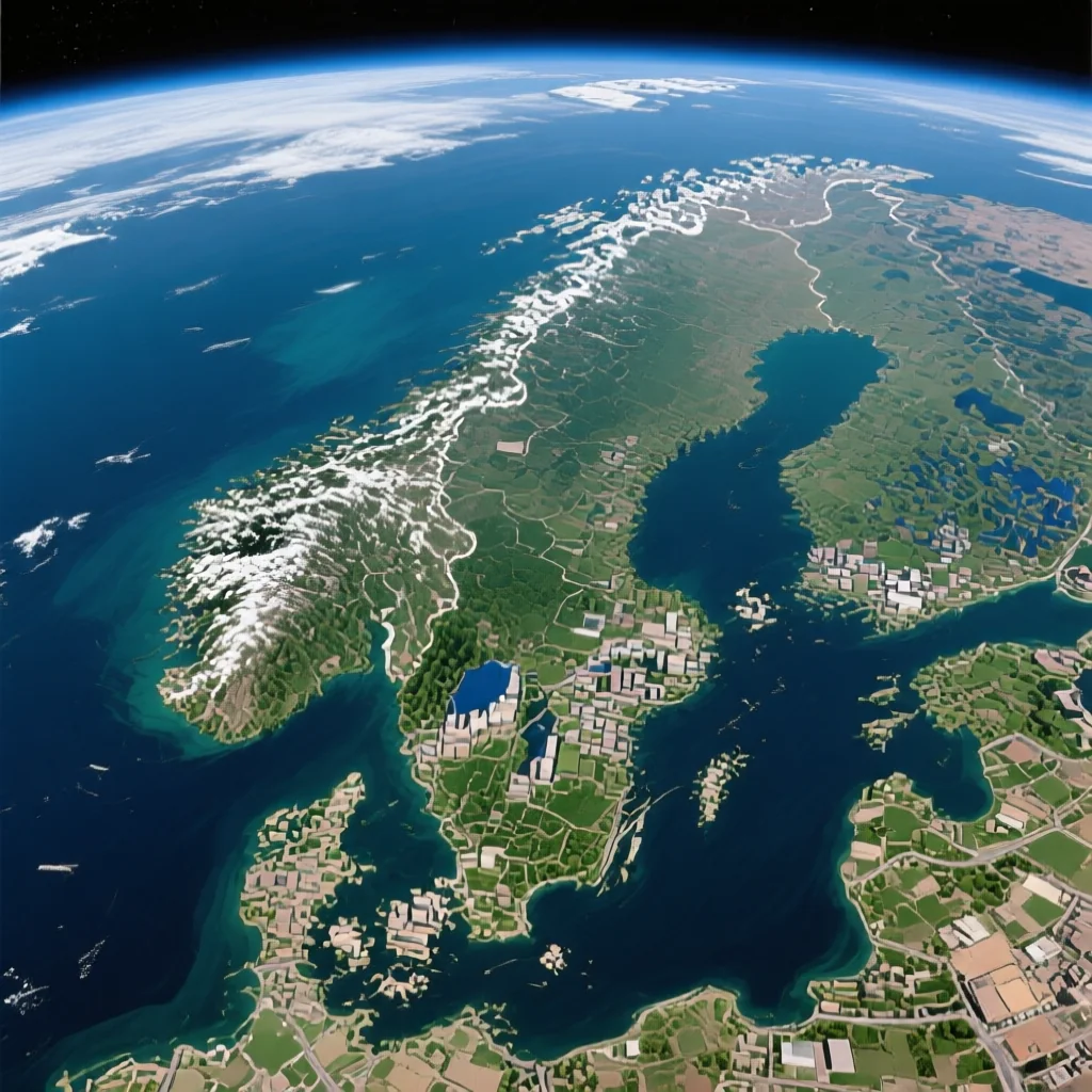 Norway Satellite View - High Resolution Map from Space