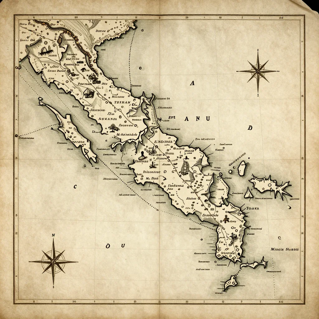 Ofu, American Samoa Vintage Map