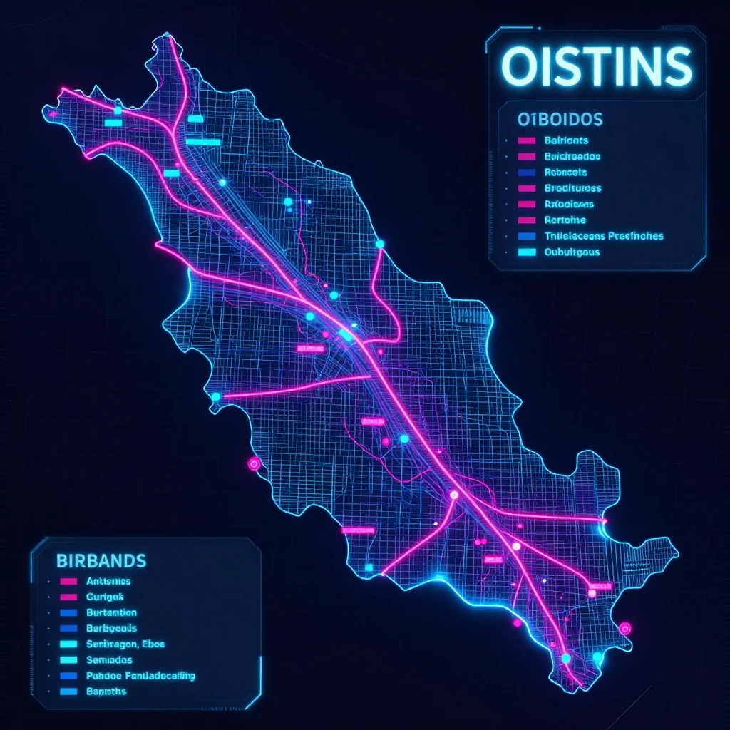 Oistins, Barbados Cyberpunk Map