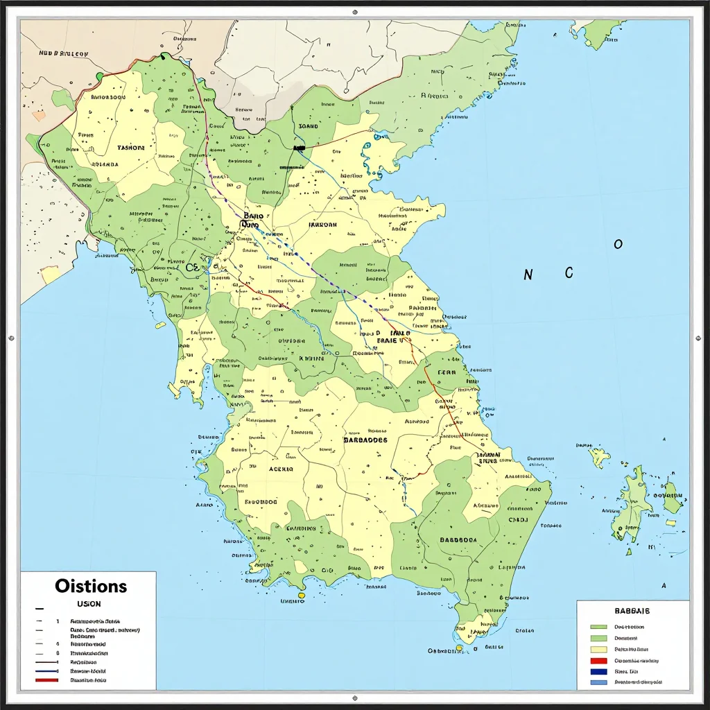 Oistins, Barbados Political Map