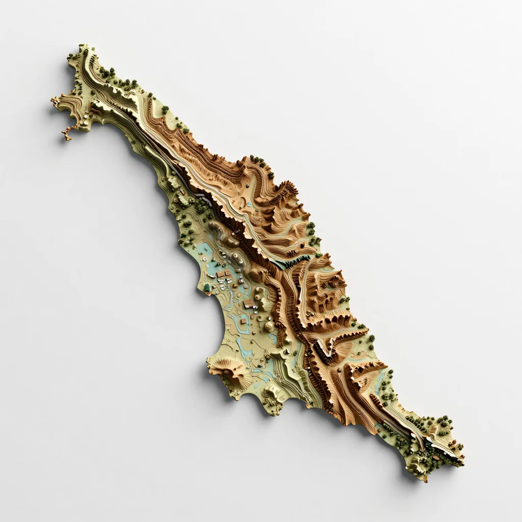 Oistins, Barbados 3D Topographic