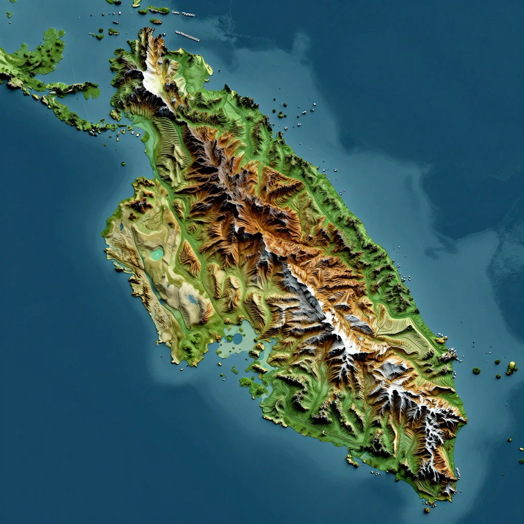 Olosega, American Samoa - Topographic Map Olosega, American Samoa Topographic Map