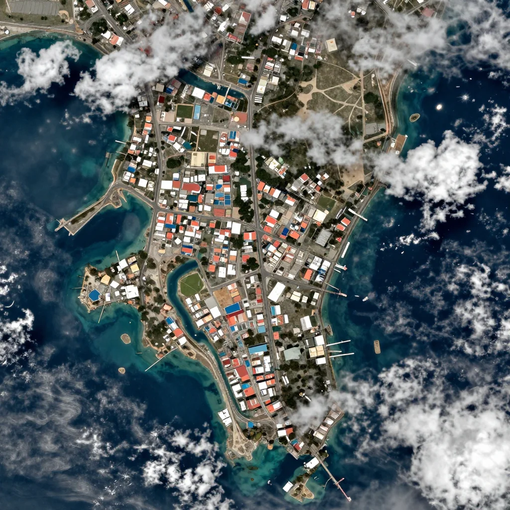 Oranjestad, Aruba Satellite View
