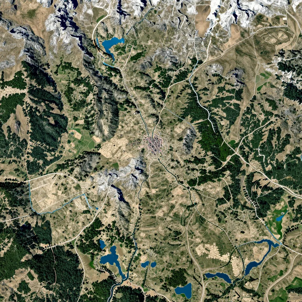 Ordino, Andorra - Physical Geography Map Ordino, Andorra Physical Geography Map