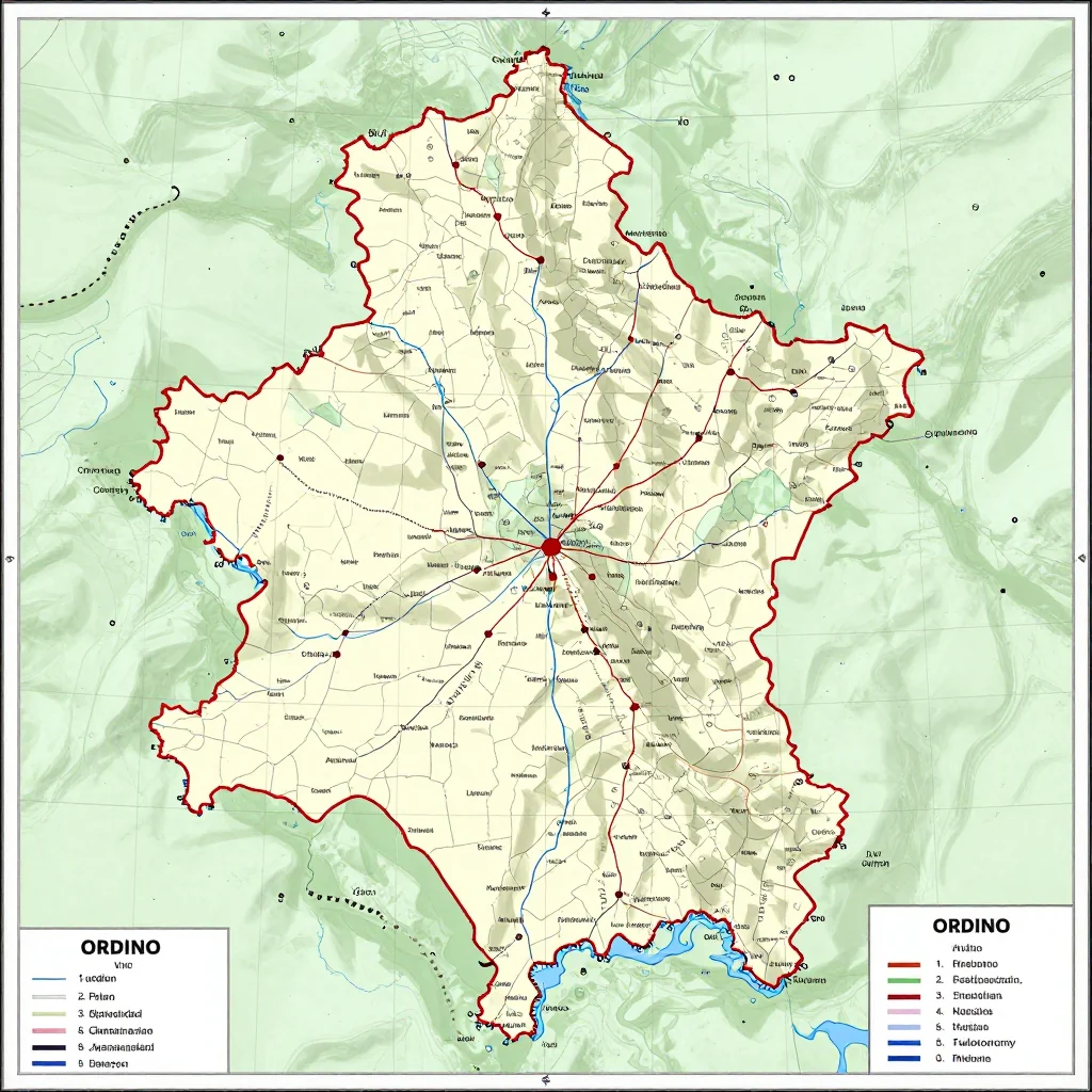 Ordino, Andorra Political Map