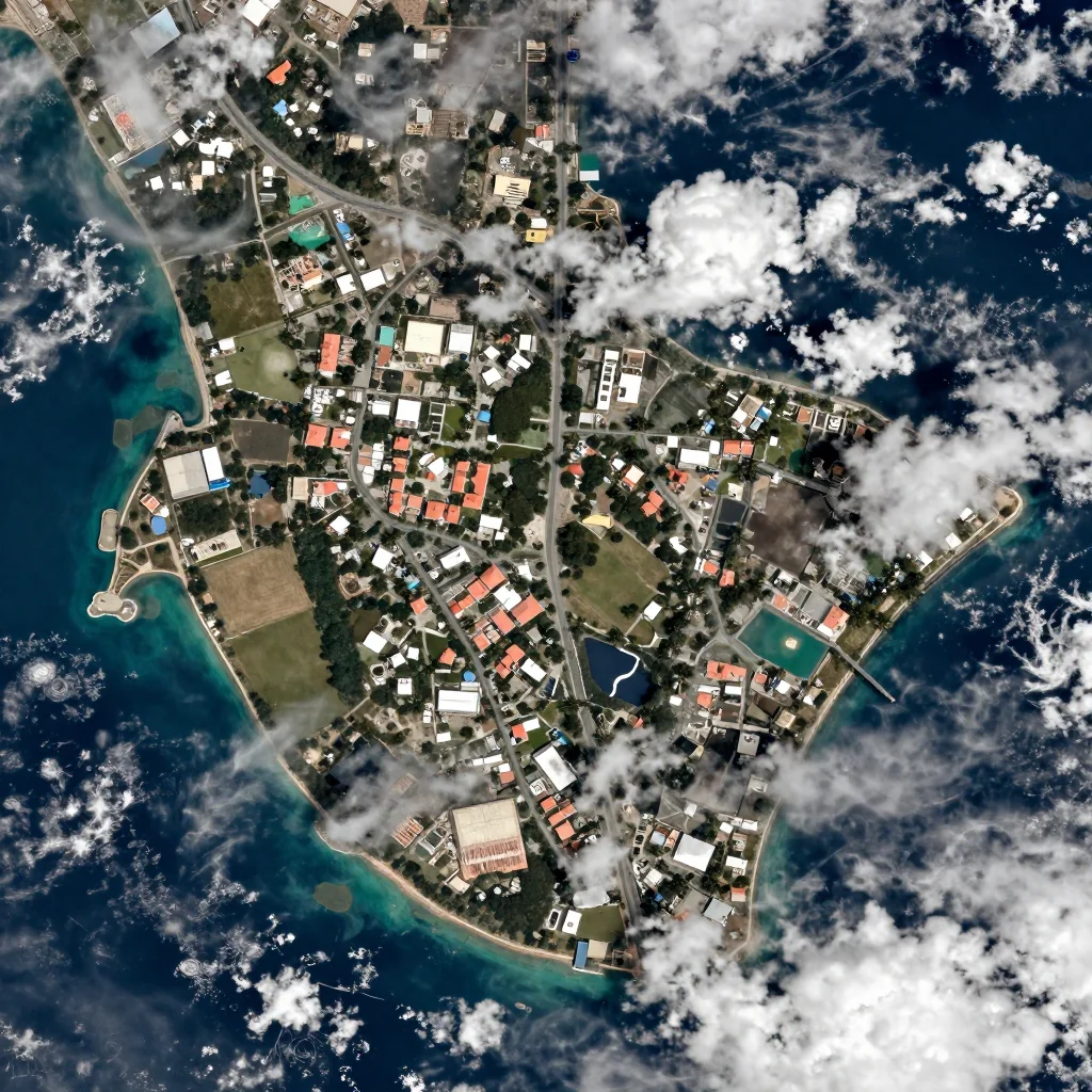 Palm Beach, Aruba Satellite View