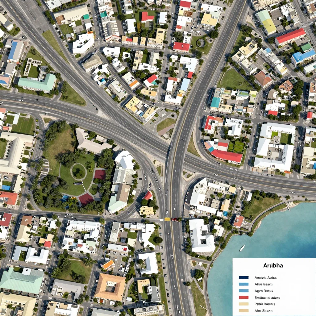 Palm Beach, Aruba Street Map