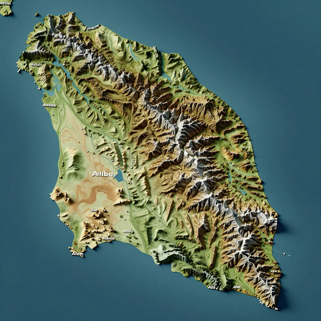 Palm Beach, Aruba Topographic Map