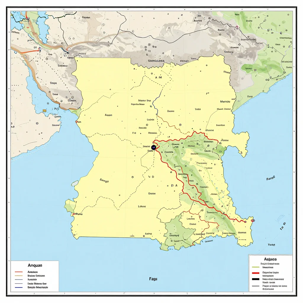 Pango Aluquém, Angola Political Map