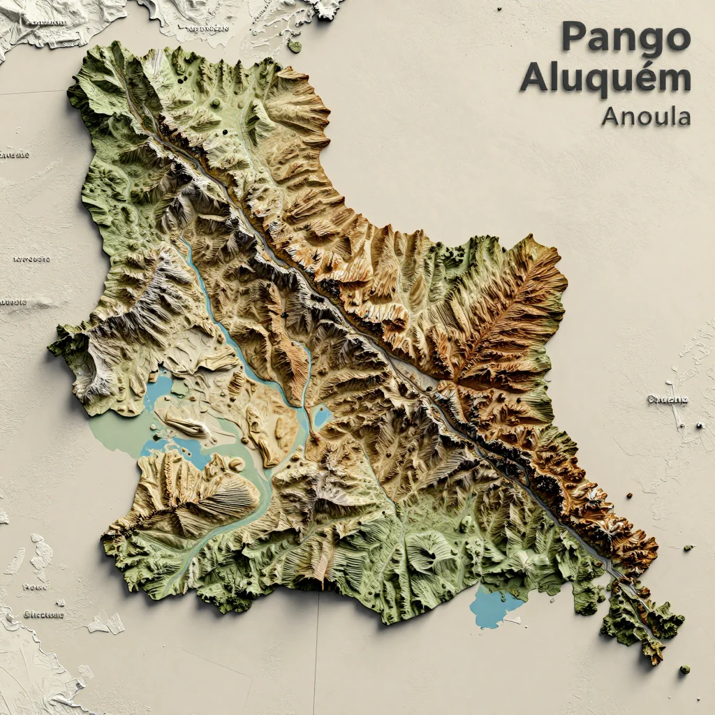 Pango Aluquém, Angola - Topographic Map Pango Aluquém, Angola Topographic Map