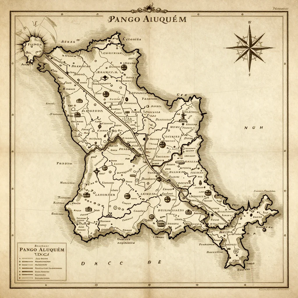 Pango Aluquém, Angola Vintage Map