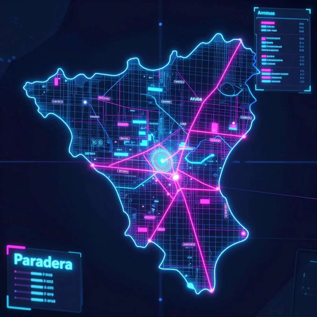 Paradera, Aruba Cyberpunk Map