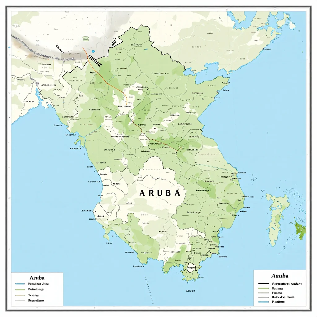 Paradera, Aruba Political Map