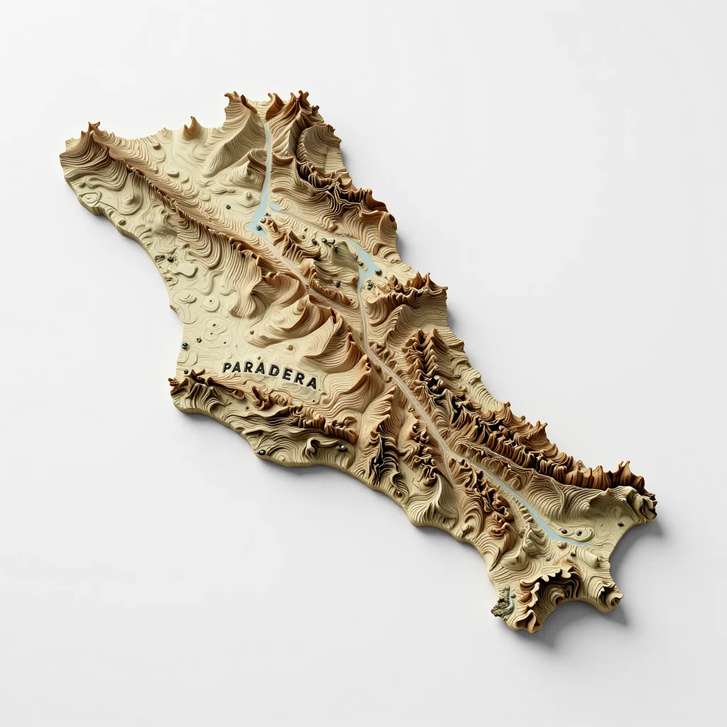 Paradera, Aruba 3D Topographic