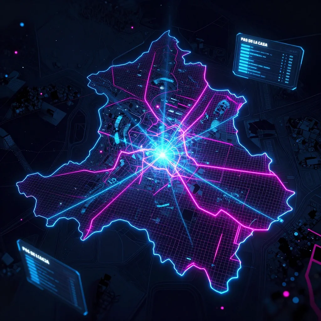 Pas de la Casa, Andorra Cyberpunk Map