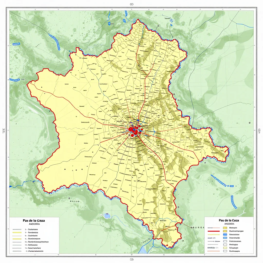Pas de la Casa, Andorra Political Map