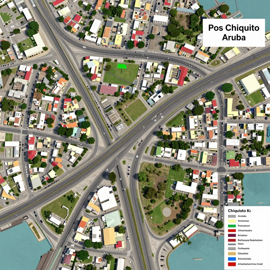 Pos Chiquito, Aruba Street Map