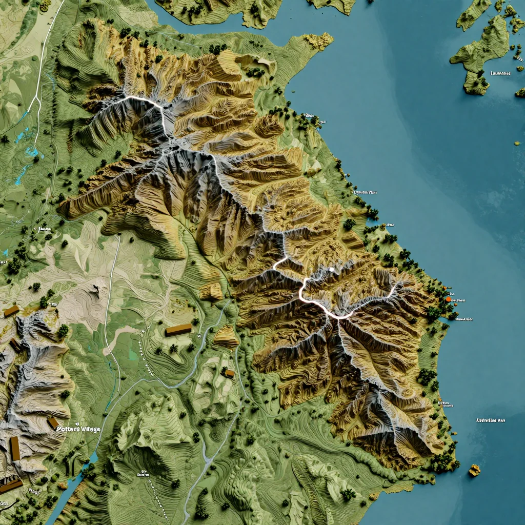 Potters Village, Antigua and Barbuda - Topographic Map Potters Village, Antigua and Barbuda Topographic Map