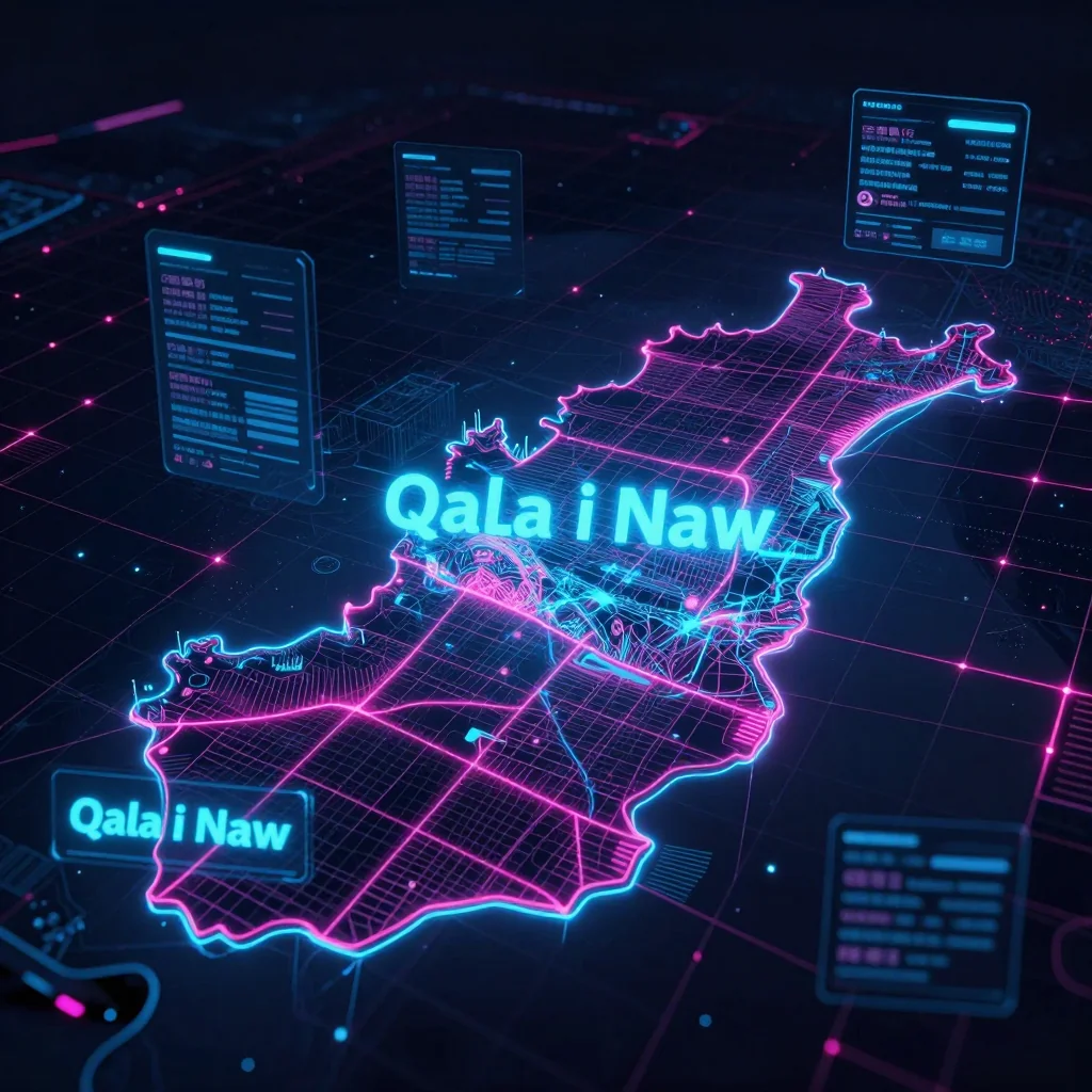 Qala i Naw, Afghanistan Cyberpunk Map